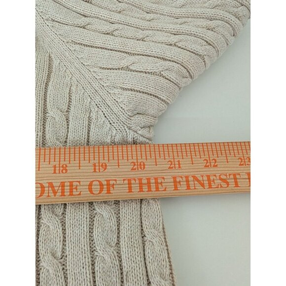 Croft & Barrow Cable Knit Sweater Womens Size 2X Cream Shawl Collar Pullover - Picture 7 of 8